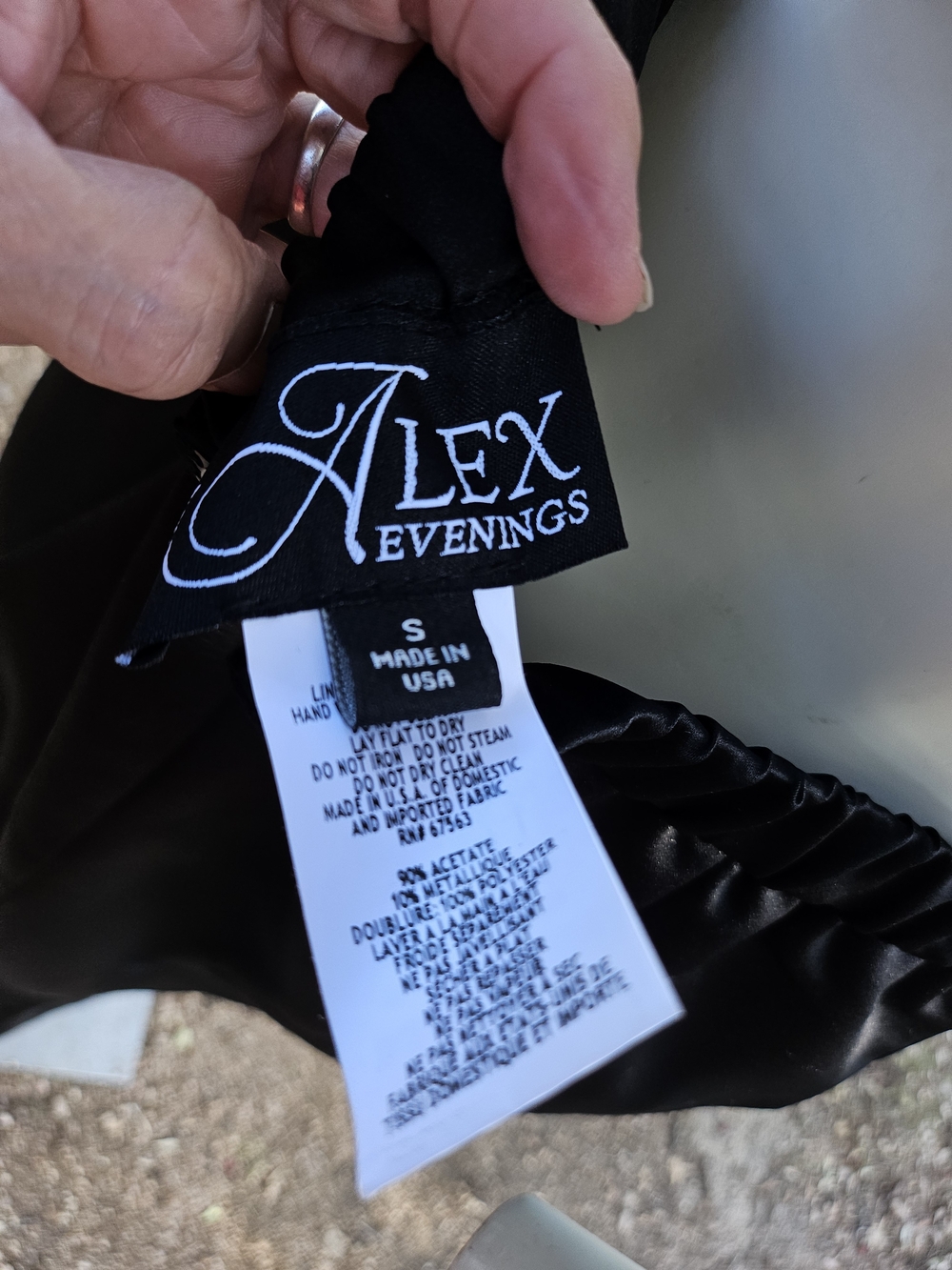 New W Tag Alex Evenings Black Maxi Skirt - Sleek Evening Silhouette Edge S - Picture 9 of 11